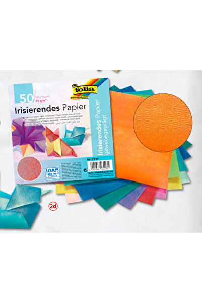 Folia Преливаща текстилна текстура Оригами хартия 14 x 14 см 3117