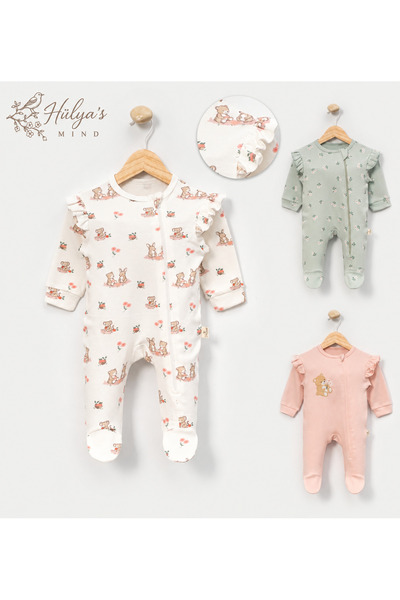 Hülya's MIND Baby Girl 3-Piece Jumpsuit Set