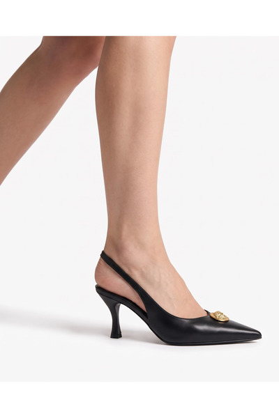 Tibu Ayakkabı Monica Black Rustic Stiletto