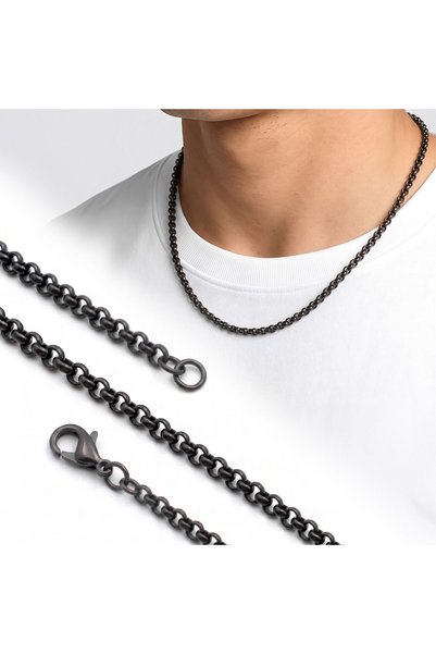 FM 💎   Premium Shiny & Stylish Forse Men's 316L Steel Necklace 4mm 55cm 3183...
