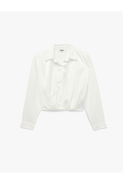 Koton Regular Fit Long Sleeve Satin Shirt