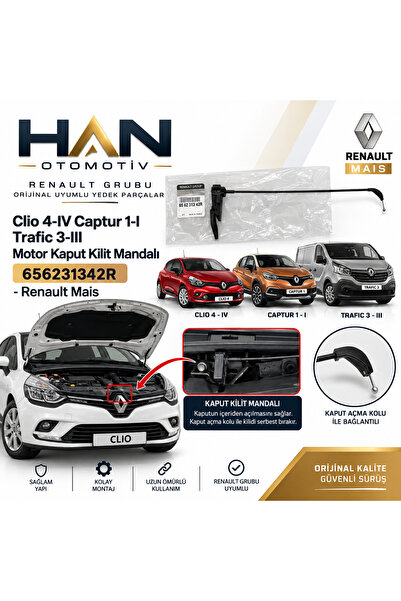 MAİS Clio 4-IV Captur 1-I Trafic 3-III Motor Kaput Kilit Mandalı 656231342R -Renault Mais