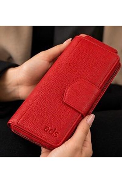 Generic Brand Genuine Leather Women's Portfolio Large Wallet, 8 Compartments ...