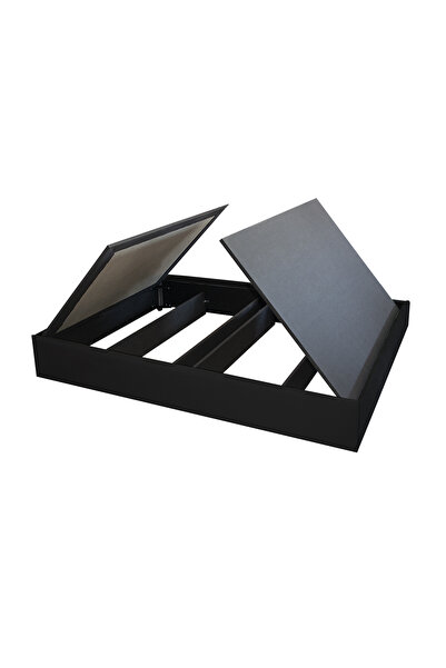 Timflex Pat cu somiera Imperia PAL 120x200 cm Catifea Negru