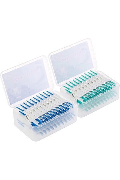 EACAM 400PCS Interdental Brushes Dual-ended InterDental Silicone Bristles Den...