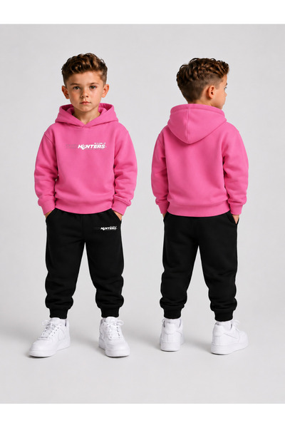LORVEX Tracksuit Set Hooded Sweatshirt Bottom Top Set Boys 3 Threaded Threade...
