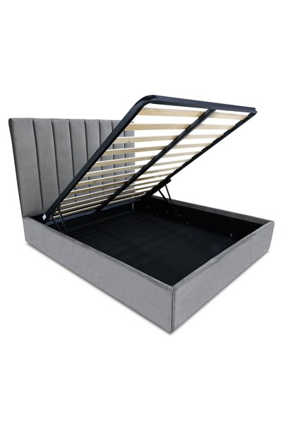 Timflex Pat Tapitat Rabatabil cu Lada Depozitare Tango Promo 100x200 cm Texti...