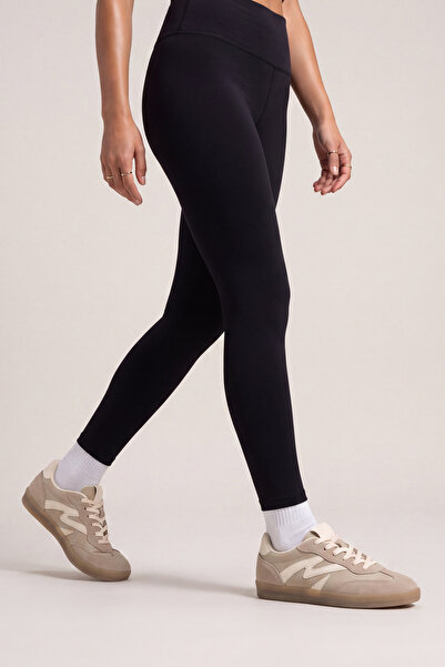 Marjin Kadın Sneaker Bağcıklı Spor Ayakkabı Starse Bej