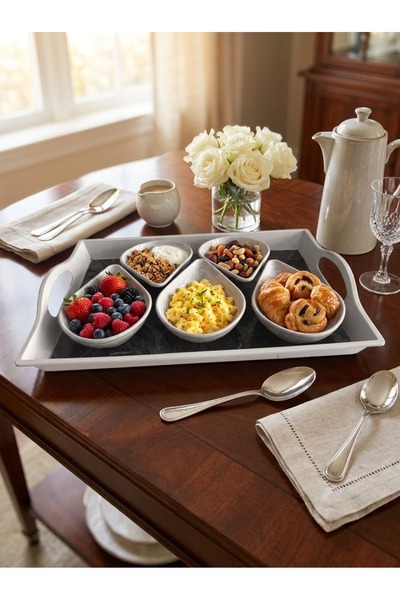 BARITCIOGLU Tray Breakfast Food Presentation Set 6 Pieces