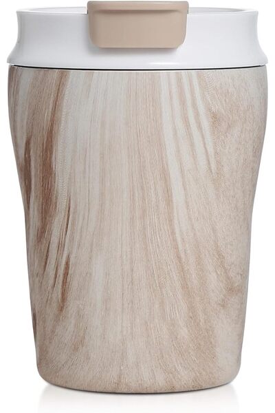 NALACAL Insulated Coffee Mug With Lid, Stainless Steel Coffee Mug With Cerami...