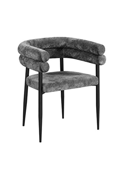 Palma homez Gray Velvet Chair 79X52X49 cm