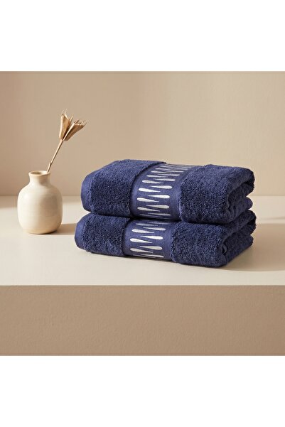 Dantela Form 2-Piece Embroidered Hand Towel Set 50X90 cm