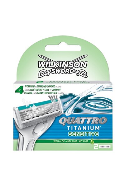 Wilkinson Rezerve lame de ras Quatro Titanium Sensitive, Bărbați, 2 bucăți