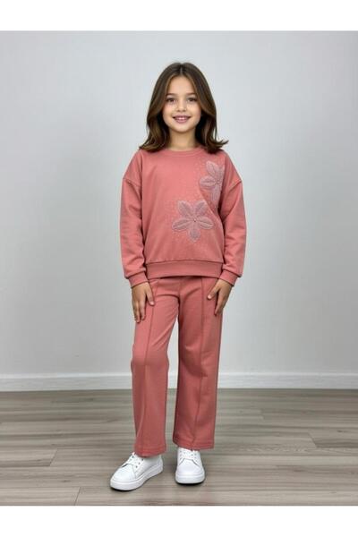Kids Club Flower Embroidered Girls' Set