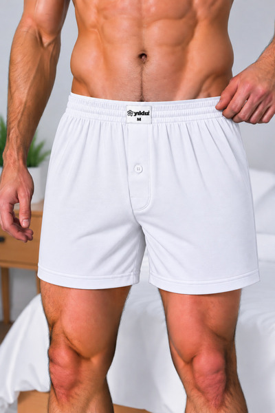 Quatarze Yildiz Çamaşir 3-Pack Men's 100% Cotton Plain Boxer Shorts – Comfort...