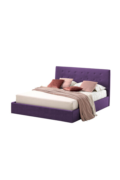 Timflex Pat cu Somiera Abra PAL 90x200 cm Textil Mov
