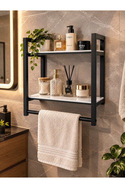 BRTWOODS Çok Amaçlı Banyo ve Mutfak Düzenleyici Raf - Kahve Köşesi & Havluluk...