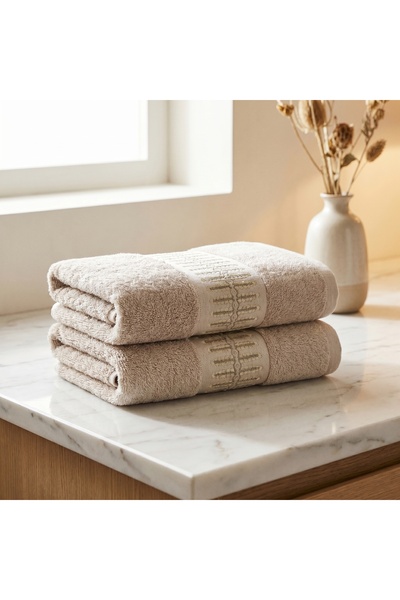 Dantela Dorya Set of 2 Embroidered Hand Towels 50X90 cm