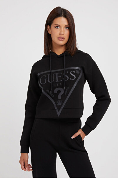 Guess هودي نيو أليسا للسيدات باللون الأسود