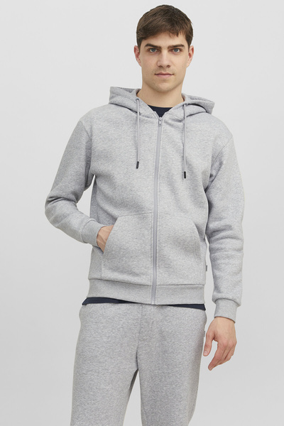 Jack & Jones سويت شيرت رجالي من جاك آند جونز 12249342 رمادي فاتح ميلانج