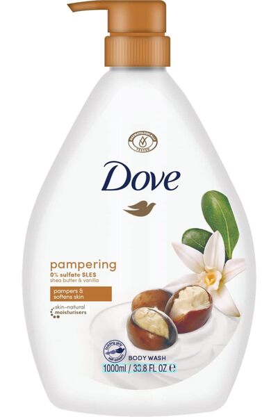 Dove Pampering Body Wash, Shea Butter & Vanilla, 1000ml