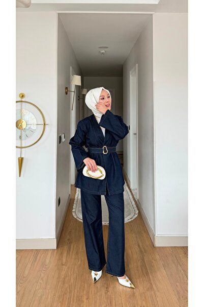 demet's collection طقم دينيم من قطعتين من ميلين