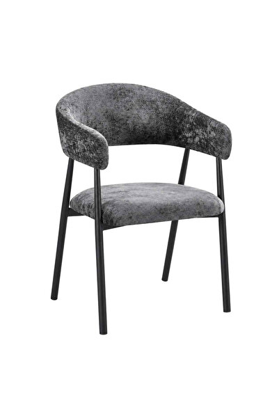 Palma homez Dark Gray Velvet Chair 84X47X47 cm