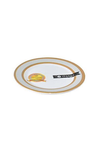 Generic Round Melamine Plate 23 cm Gilded Model 1703
