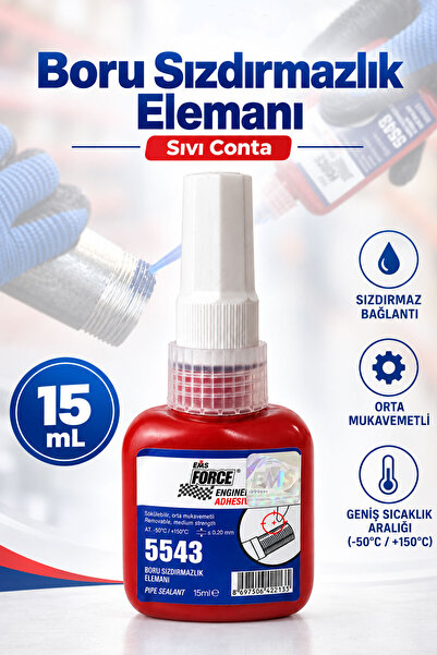 Badem10 Boru Sızdırmazlık Elemanı Sıvı Conta 15 mL Metal Dişli Boru Bağlantıl...