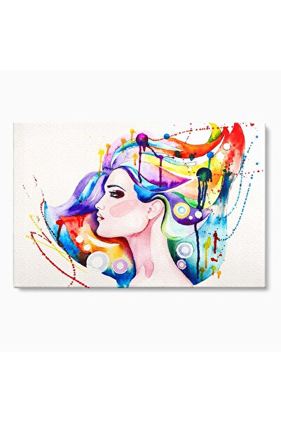 Luxcanva Tablou Canvas Magia Gandurilor 150x100 cm pe Sasiu Lemn Portret Feme...