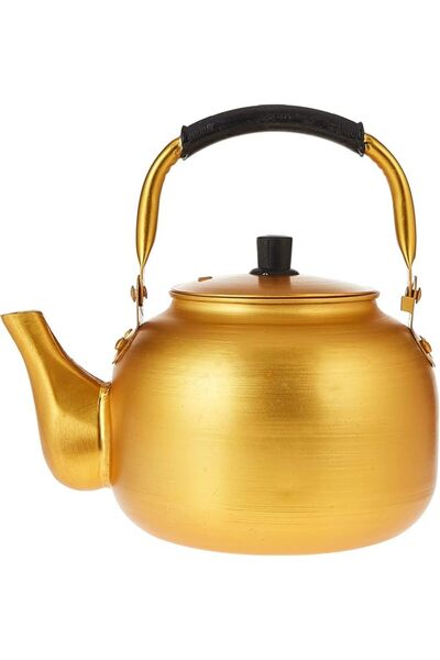 GO2CAMPS Yellow Kettle 1 Litre | Stove Top Tea Kettle,Golden Kettle,Karak Ket...