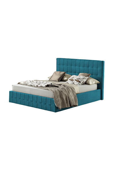 Timflex Pat cu Somiera Notturno PAL 180x190 cm Textil Turcoaz