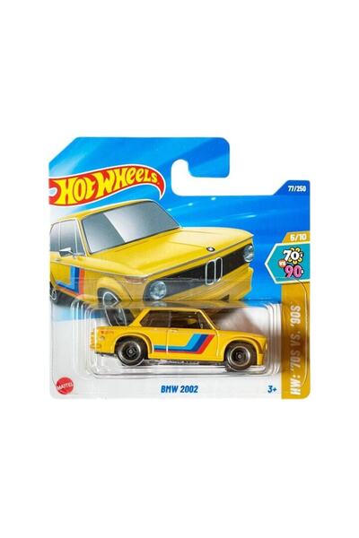 HOT WHEELS Mașinuță de jucărie BMW 2002, galbenă, 1:64 - model 2025