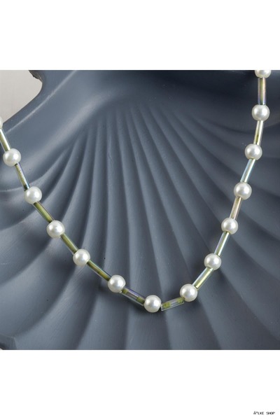 ZERO LAND ILKESTOR Pearl Beaded Necklace (03113) Aqua Green