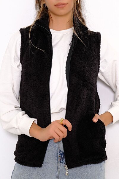 Generic Brand Plush Vest Black