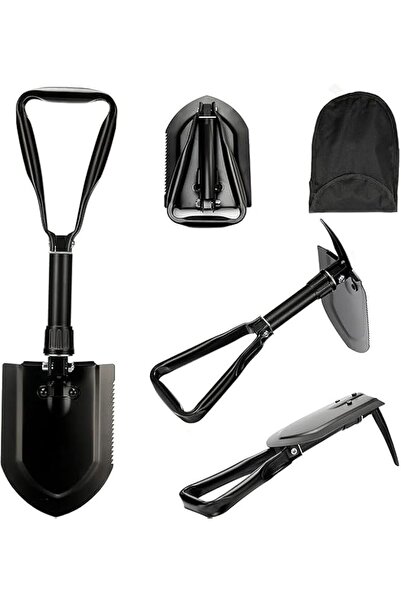 The Bros Folding Shovel, 18.25 Inch Entrenching Tool with Wood Saw Edge, 50# ...
