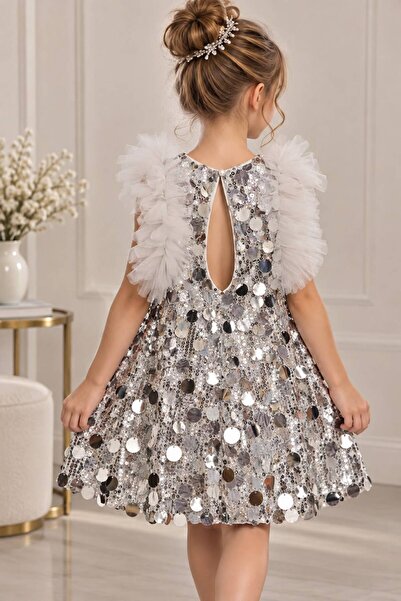 BES TREND Girl's Dress Baby Girl Sequin Embroidered Evening Dress Party Prom ...