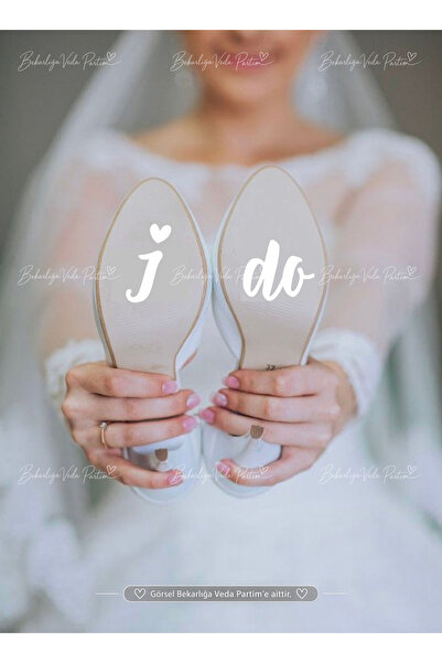 I Do Gelin Ayakkabısı Sticker - Düğün Ayakkabı Etiketi