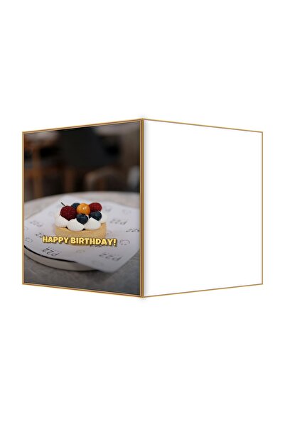 OEM Felicitare Aniversare Tarta Dulce cu Fructe de Padure, 13.3x19.4cm Pliata