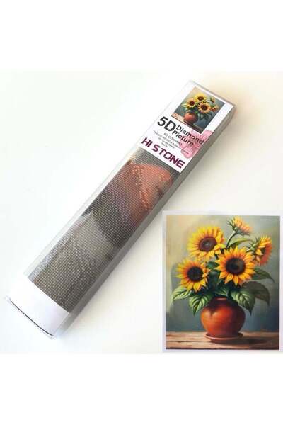 NT Boncuklu Taşlı Pano Mozaik Elmas Goblen Diamond Tablo 50 X 40 Cm Saksıda G...