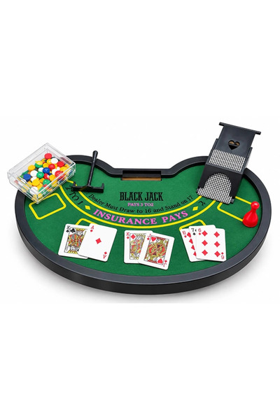 MEKs Tabletop Blackjack Casino Game Set Alk5352
