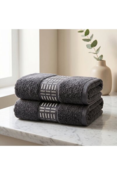Dantela Sabre Set of 2 Embroidered Hand Towels 50X90 cm