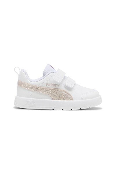 Puma 408382-01 حذاء رياضي للأطفال من كورتفلكس V3 جليتز V إنف باللون الأبيض