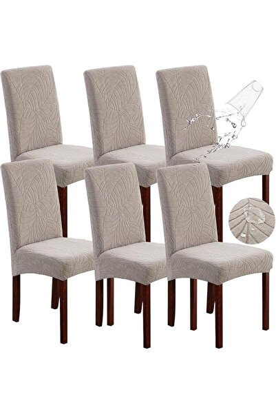 Winsoyya 4 PCS Waterproof Chair Covers for Dining Room, Stretch High Back Cha...