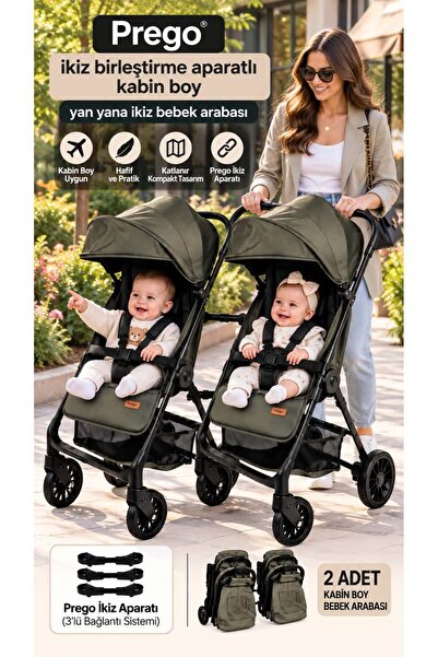 TURHANBEBE Prego İkiz Apartlı Birleşip Ayrılan Yan Yana İkiz Kabin Boy Bebek ...