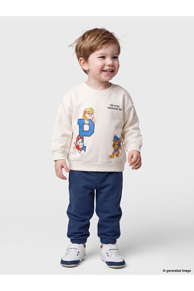 LC Waikiki Rmz Gi̇yi̇m Farkiyla Paw Patrol Printed Baby Boy Tracksuit Set