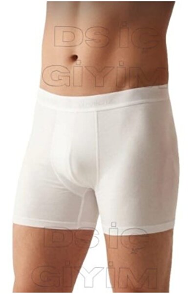 Yıldız Çamaşır 39 Men's Modal Lycra White Boxer Single Piece