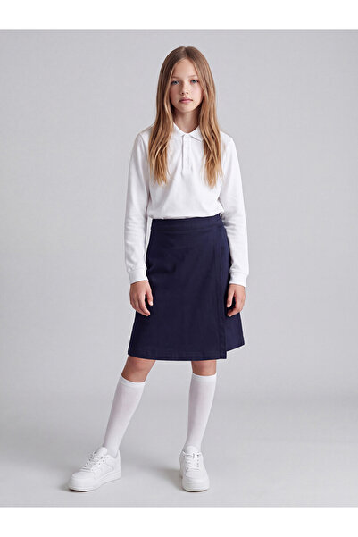 LC Waikiki Rmz Gi̇yi̇m Farkiyla Girls' Shorts Skirt with Waist Drawstring