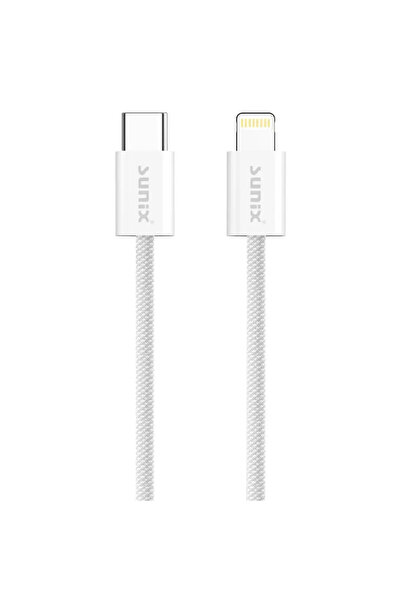 Sunix Cablu USB C Lightning 30W 1m textil Premium SCIP11 Alb