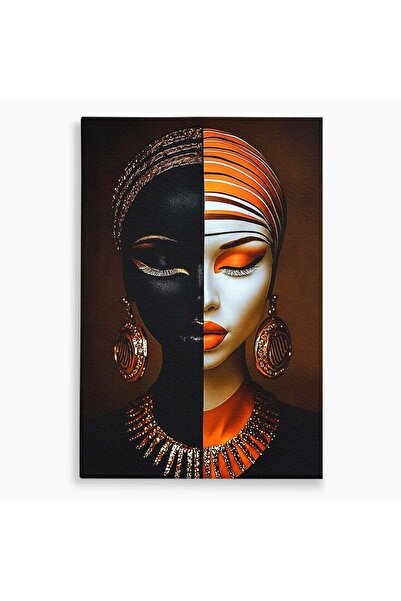 Luxcanva Tablou Canvas Lumini si Umbre 40x60 cm pe Sasiu Lemn Portret Feminit...